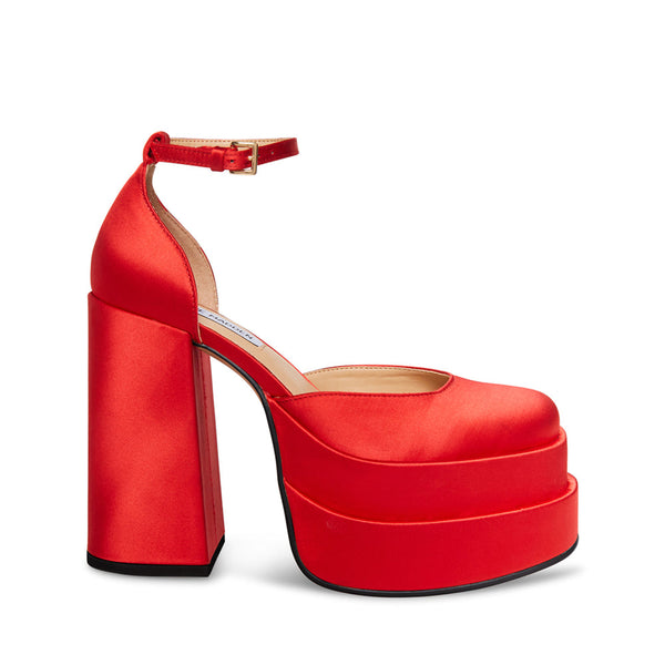 Charlize Sandal RED SATIN Steve Madden Morocco