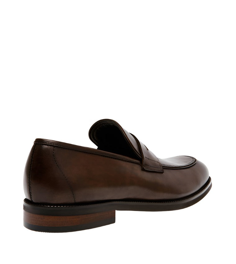 PARDITO BROWN LEATHER LOAFERS & MOCCASSINS