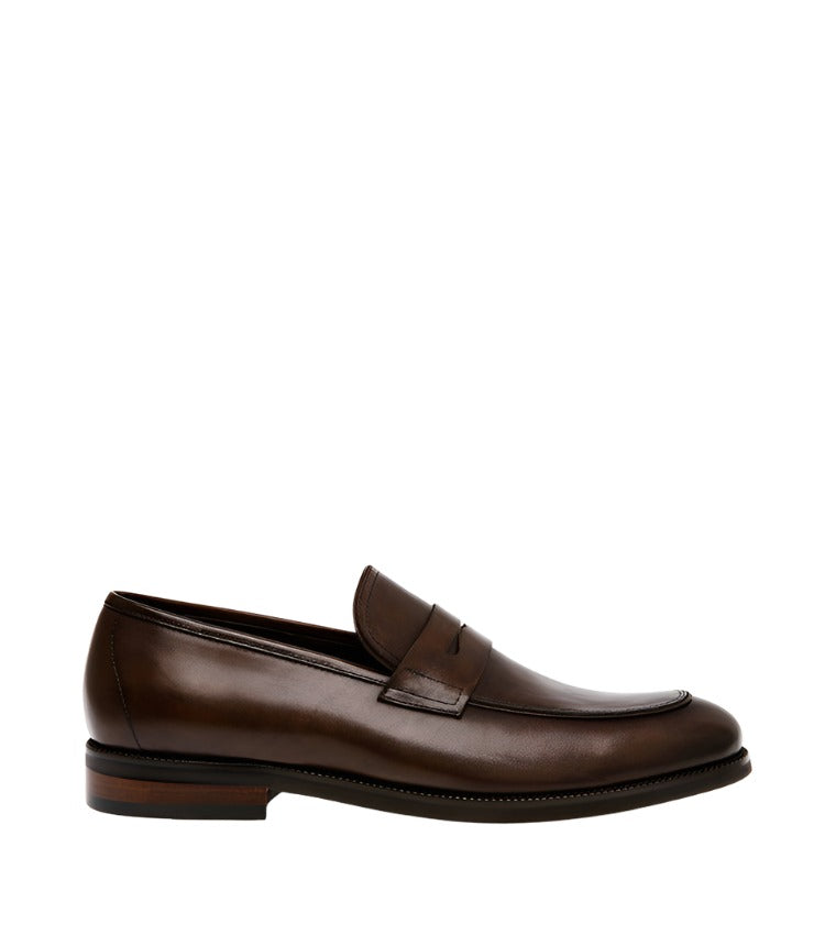 PARDITO BROWN LEATHER LOAFERS & MOCCASSINS