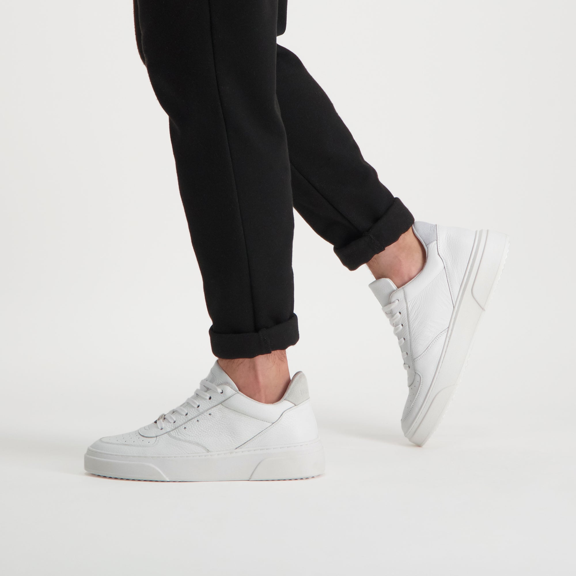 Brent Sneaker WHITE LEATHER- Hover Image