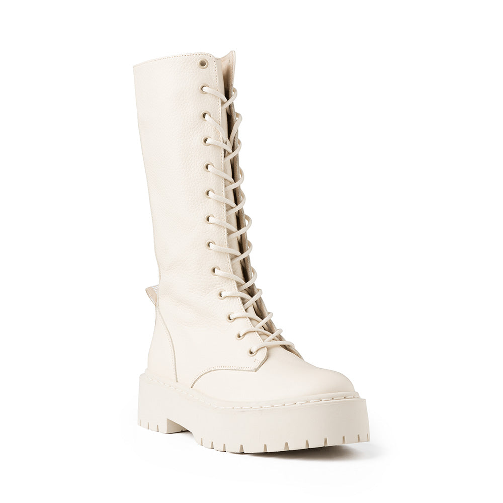 Vroom Boot BONE LEATHER- Hover Image
