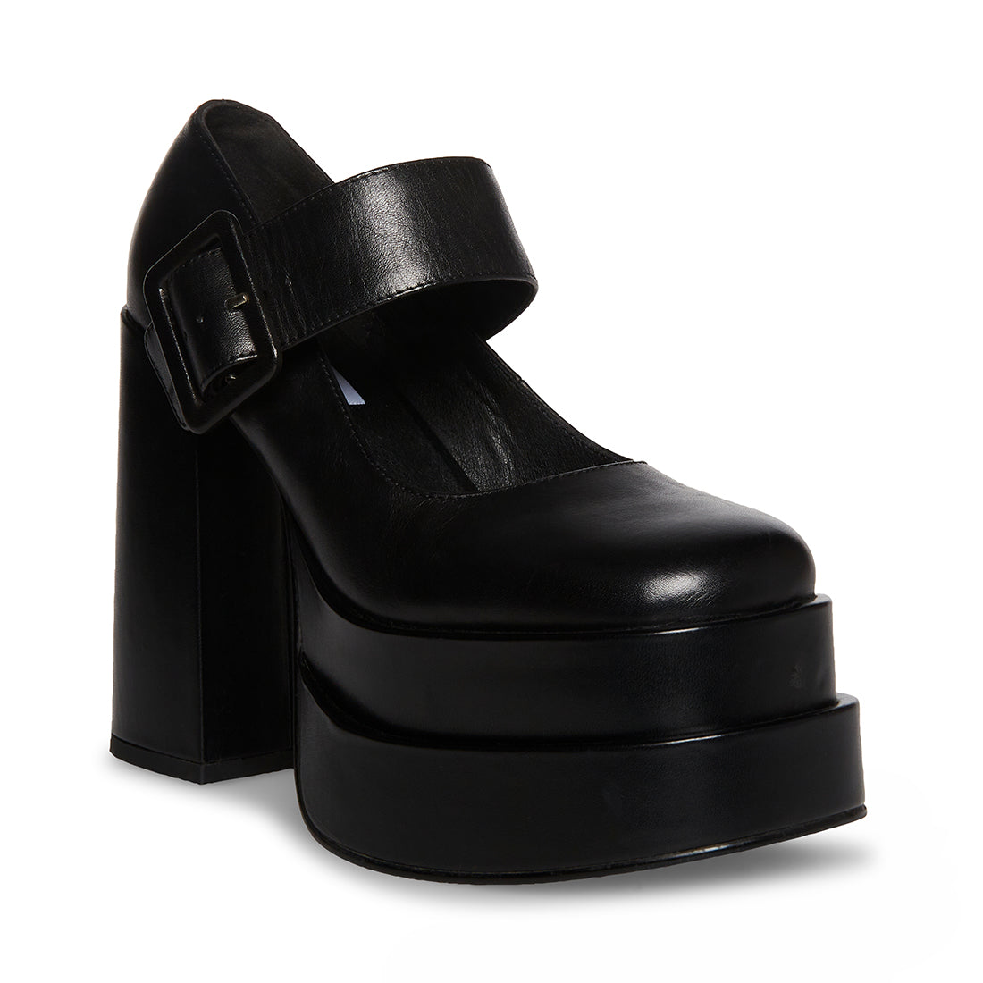 Carly Pump BLACK LEATHER- Hover Image