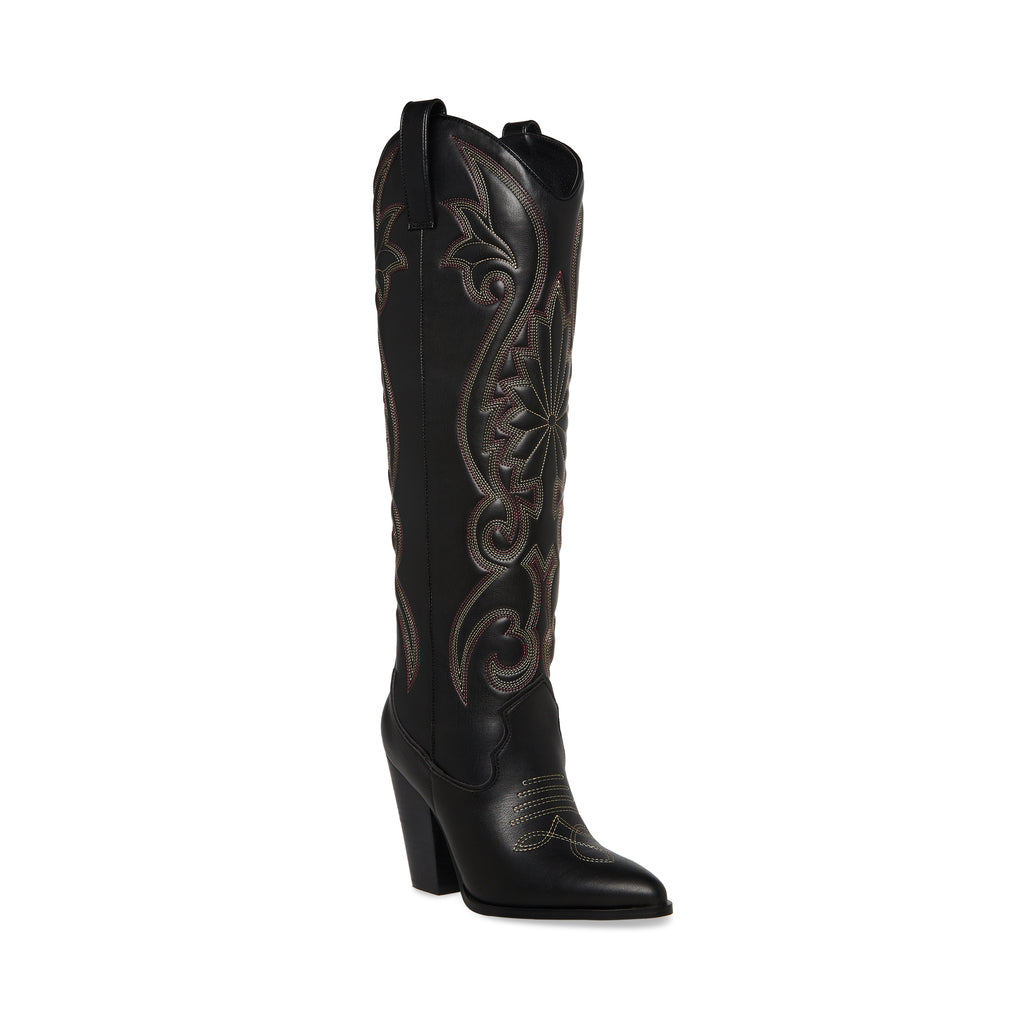 Lasso Boot BLACK LEATHER- Hover Image