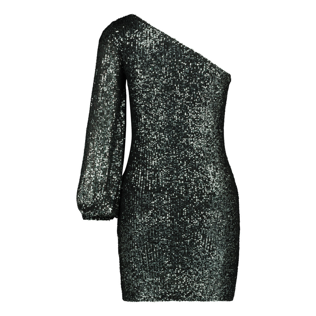 Stefani Asymmetrical Blazer Dress in Black main image 0